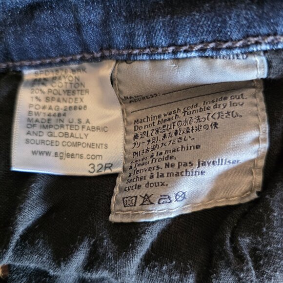 AG ADRIANO GOLDSCHMIED Women's Blue Jeans The Farrah High Rise Skinny Size 32R - Picture 8 of 8